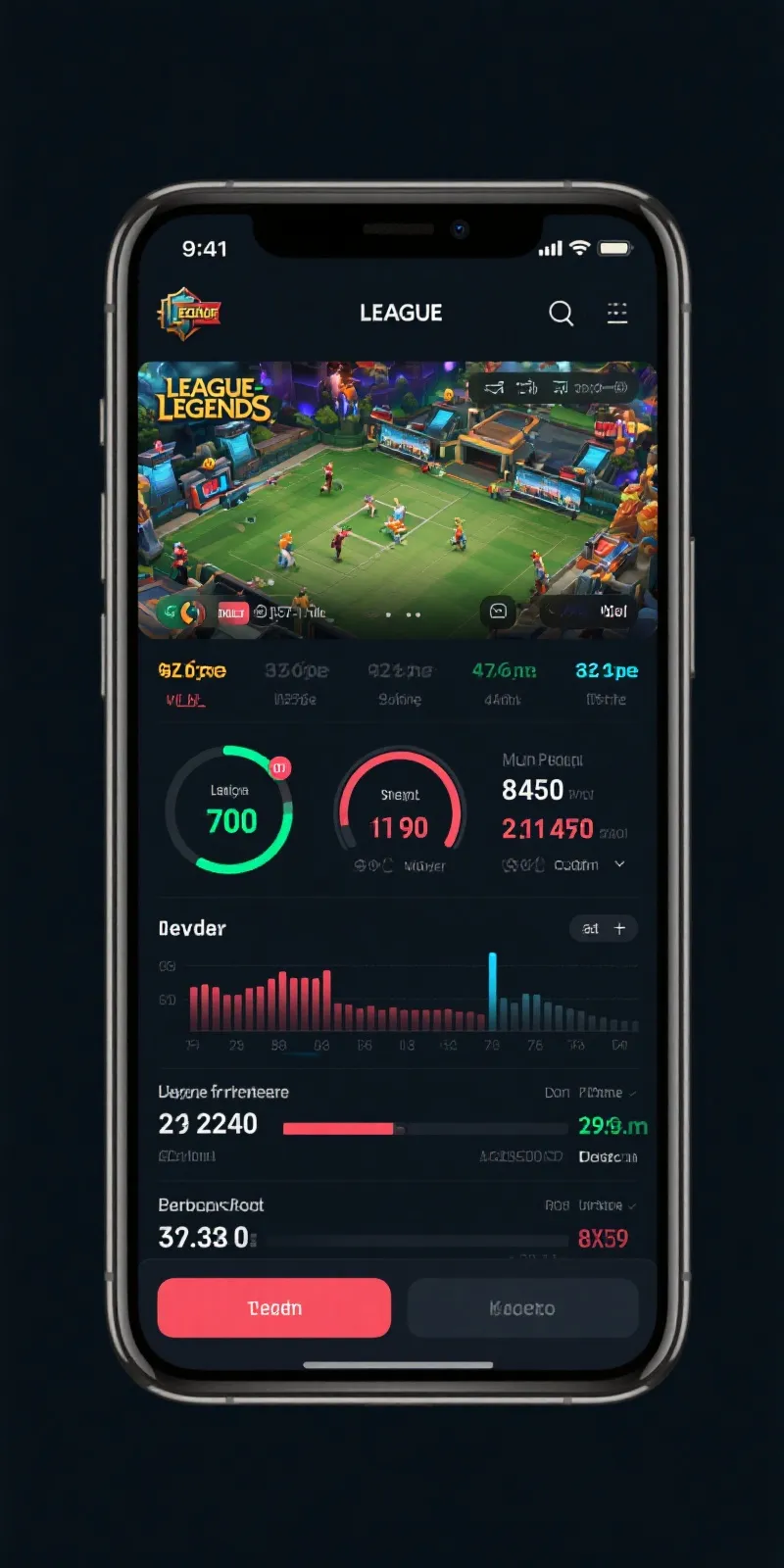 英雄联盟直播App界面展示